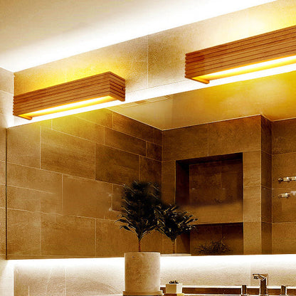 Rectangle Strip Acrylic Wood LED Wall Sconce Lamp