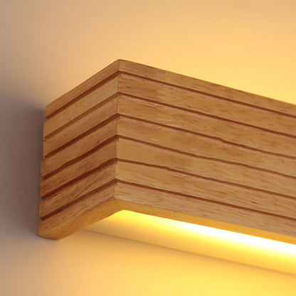 Rectangle Strip Acrylic Wood LED Wall Sconce Lamp