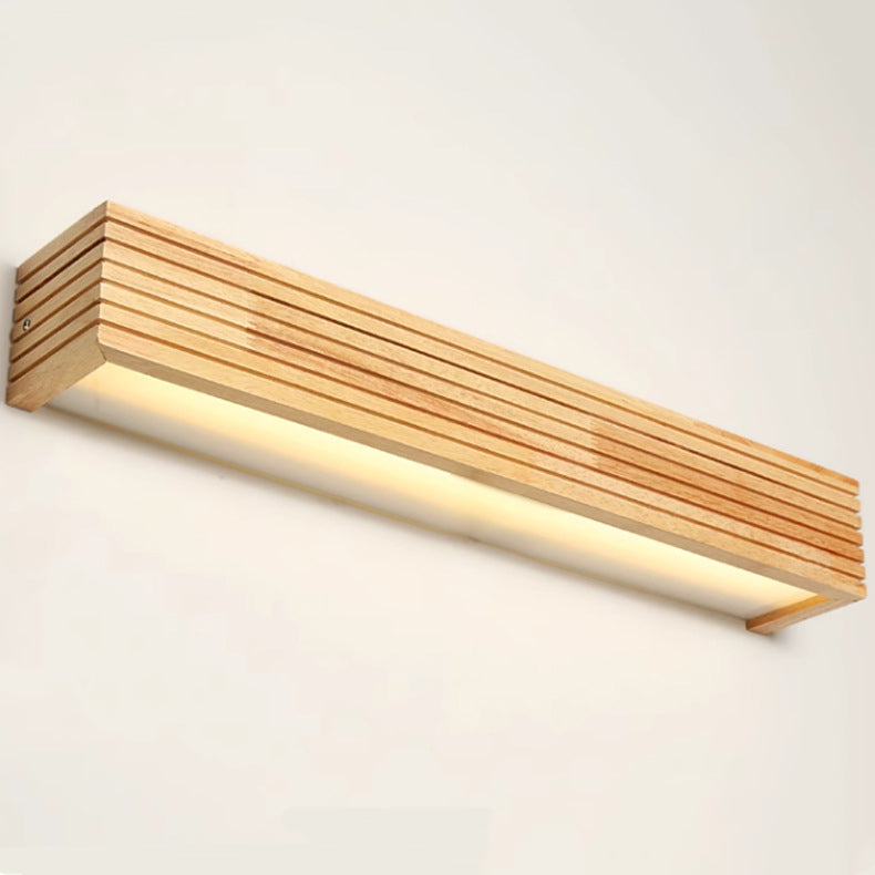 Rectangle Strip Acrylic Wood LED Wall Sconce Lamp