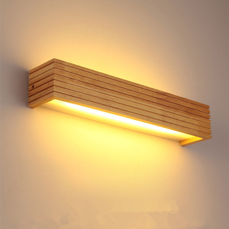 Rectangle Strip Acrylic Wood LED Wall Sconce Lamp