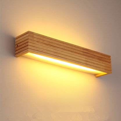 Rectangle Strip Acrylic Wood LED Wall Sconce Lamp