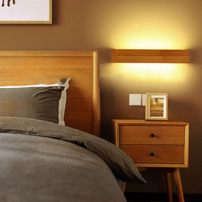 Rectangle Strip Acrylic Wood LED Wall Sconce Lamp