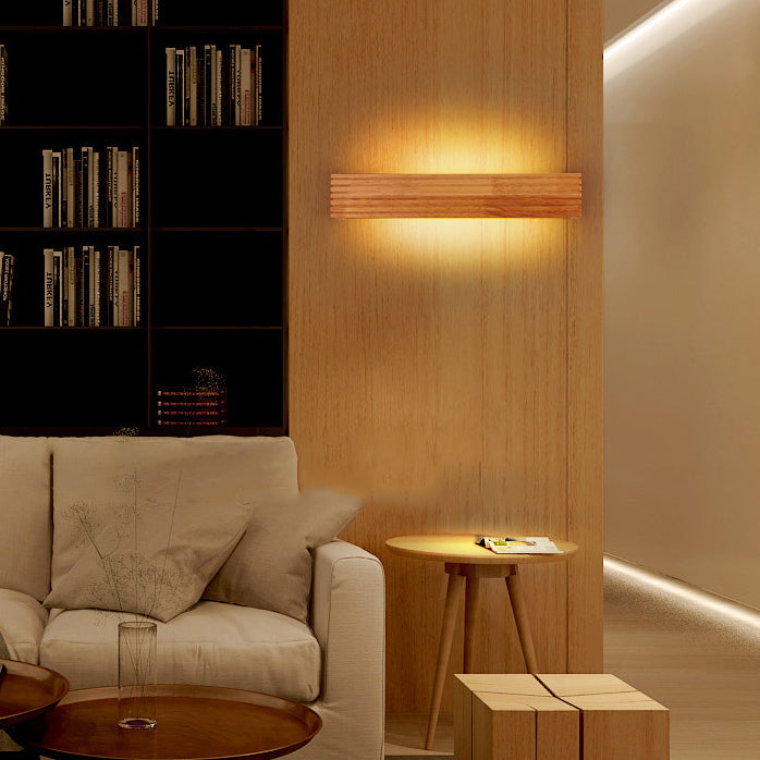 Rectangle Strip Acrylic Wood LED Wall Sconce Lamp