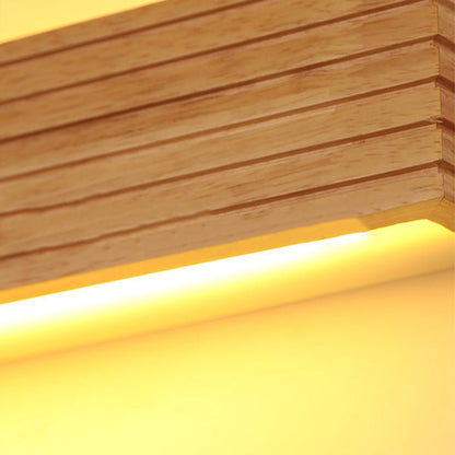 Rectangle Strip Acrylic Wood LED Wall Sconce Lamp