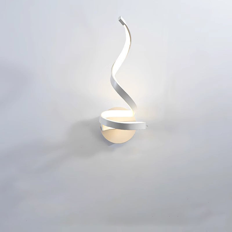 Curved Round Silicone Iron Aluminum LED Wall Sconce Lamp