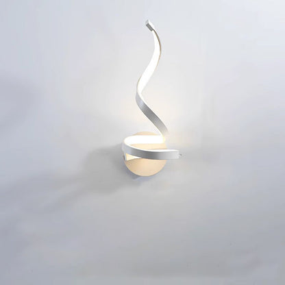 Curved Round Silicone Iron Aluminum LED Wall Sconce Lamp