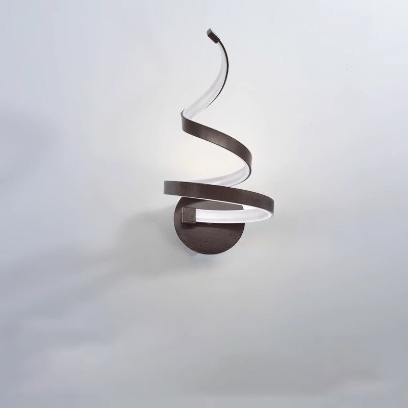 Curved Round Silicone Iron Aluminum LED Wall Sconce Lamp