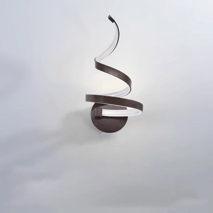 Curved Round Silicone Iron Aluminum LED Wall Sconce Lamp