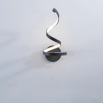 Curved Round Silicone Iron Aluminum LED Wall Sconce Lamp