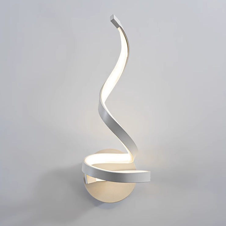 Curved Round Silicone Iron Aluminum LED Wall Sconce Lamp