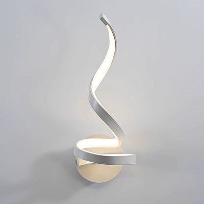 Curved Round Silicone Iron Aluminum LED Wall Sconce Lamp
