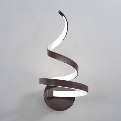 Curved Round Silicone Iron Aluminum LED Wall Sconce Lamp