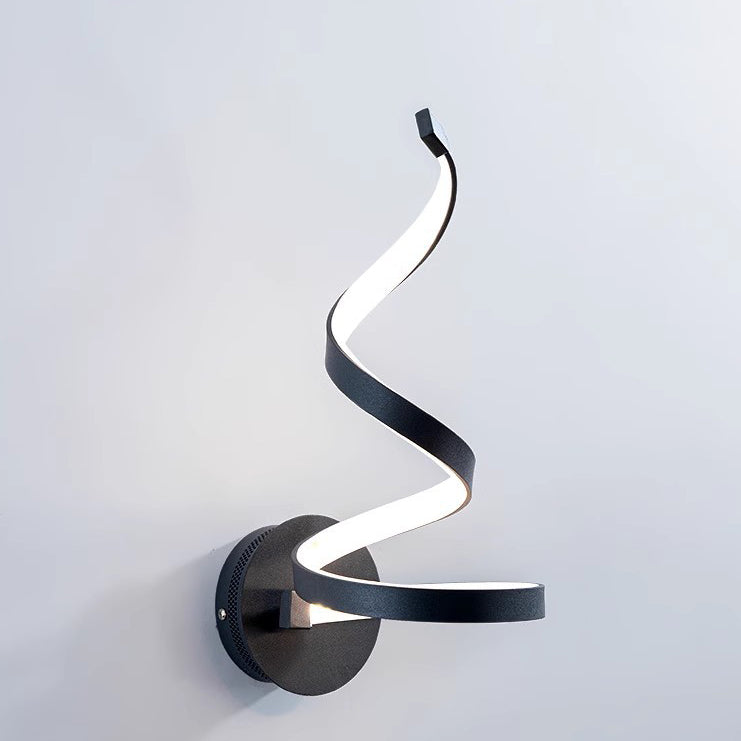 Curved Round Silicone Iron Aluminum LED Wall Sconce Lamp
