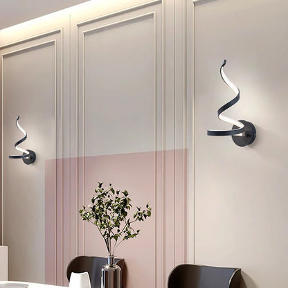 Curved Round Silicone Iron Aluminum LED Wall Sconce Lamp