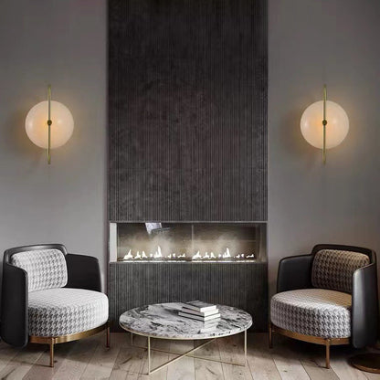 Round Curved Oval Glass Iron 1-Light Wall Sconce Lamp