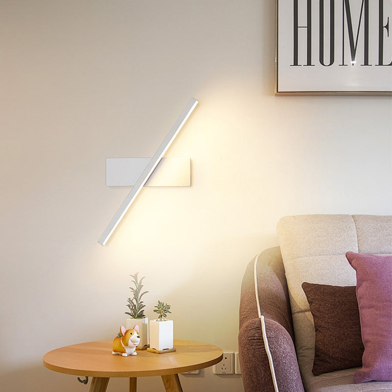 Minimalist Long Rectangle Silicon Iron LED Wall Sconce Lamp