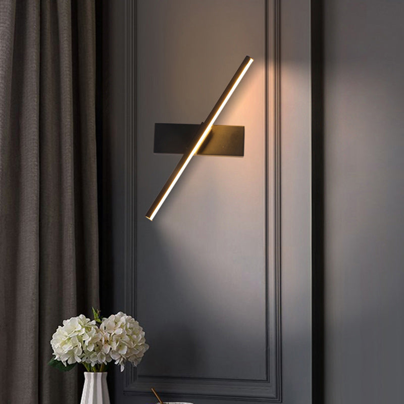 Minimalist Long Rectangle Silicon Iron LED Wall Sconce Lamp