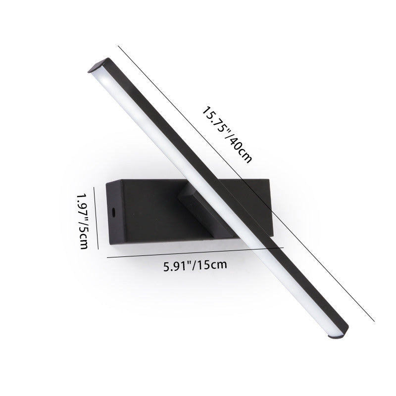 Minimalist Long Rectangle Silicon Iron LED Wall Sconce Lamp