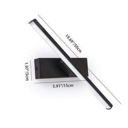 Minimalist Long Rectangle Silicon Iron LED Wall Sconce Lamp