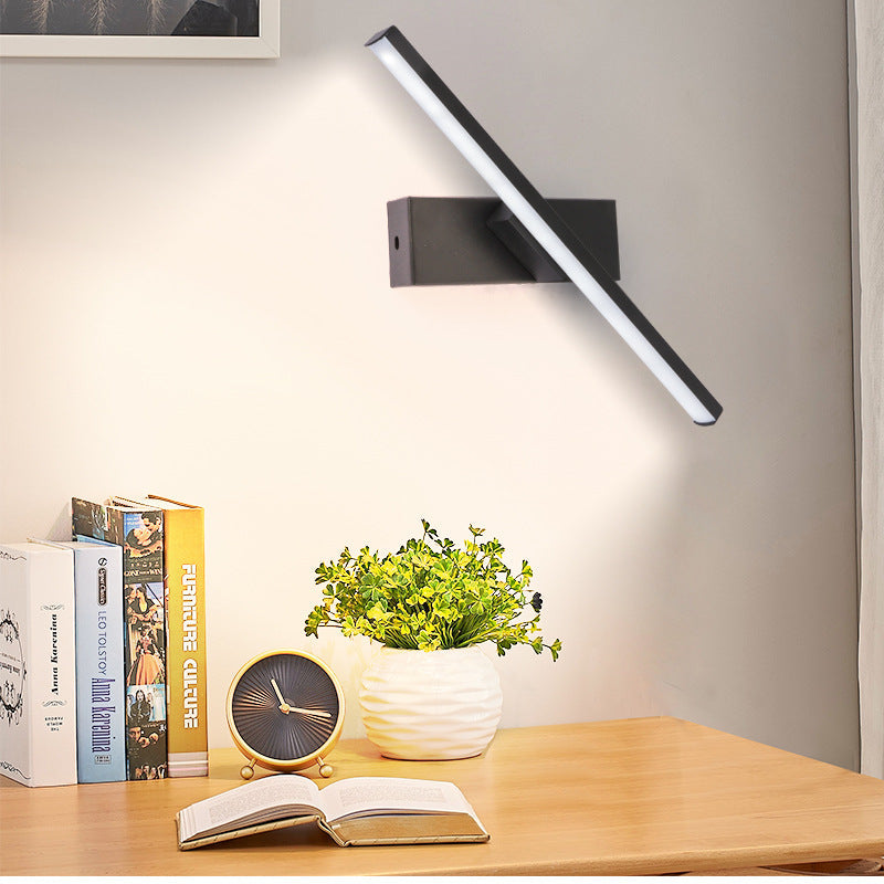 Minimalist Long Rectangle Silicon Iron LED Wall Sconce Lamp