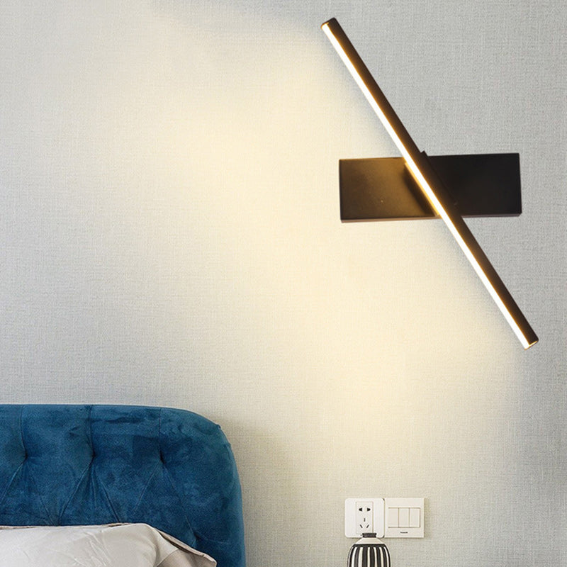 Minimalist Long Rectangle Silicon Iron LED Wall Sconce Lamp