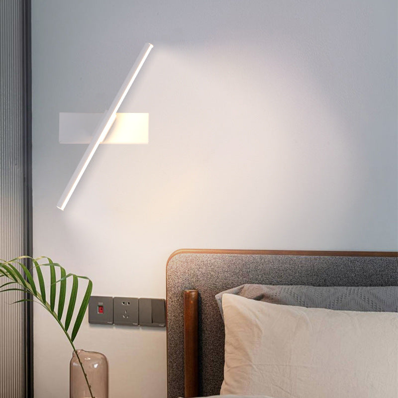 Minimalist Long Rectangle Silicon Iron LED Wall Sconce Lamp