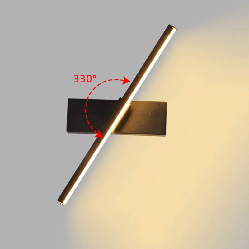 Minimalist Long Rectangle Silicon Iron LED Wall Sconce Lamp