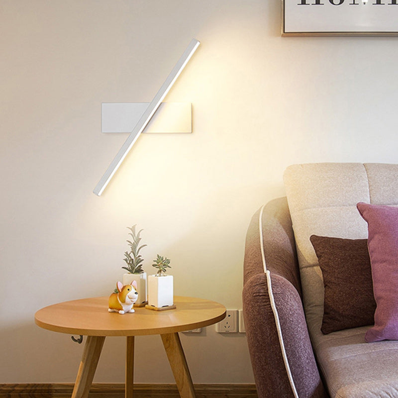 Minimalist Long Rectangle Silicon Iron LED Wall Sconce Lamp