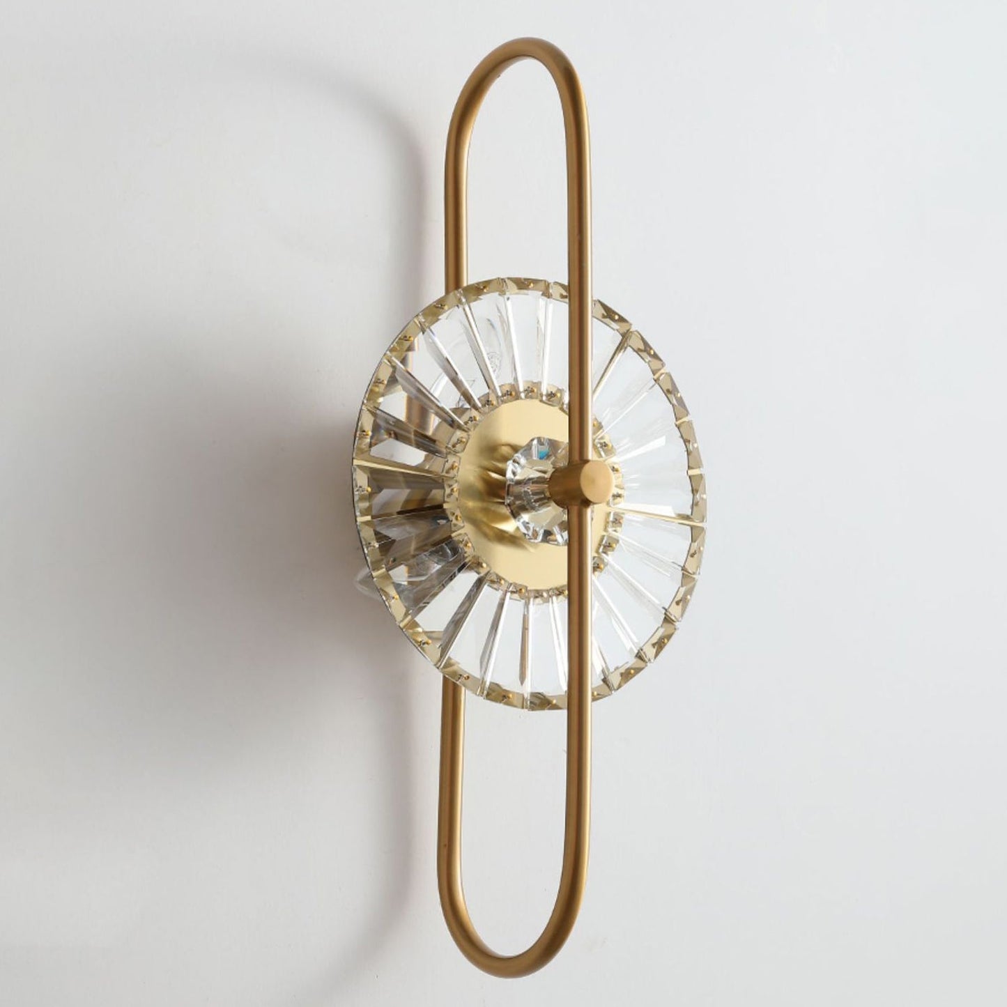 Round Branch Oval Crystal Iron 3-Light Wall Sconce Lamp