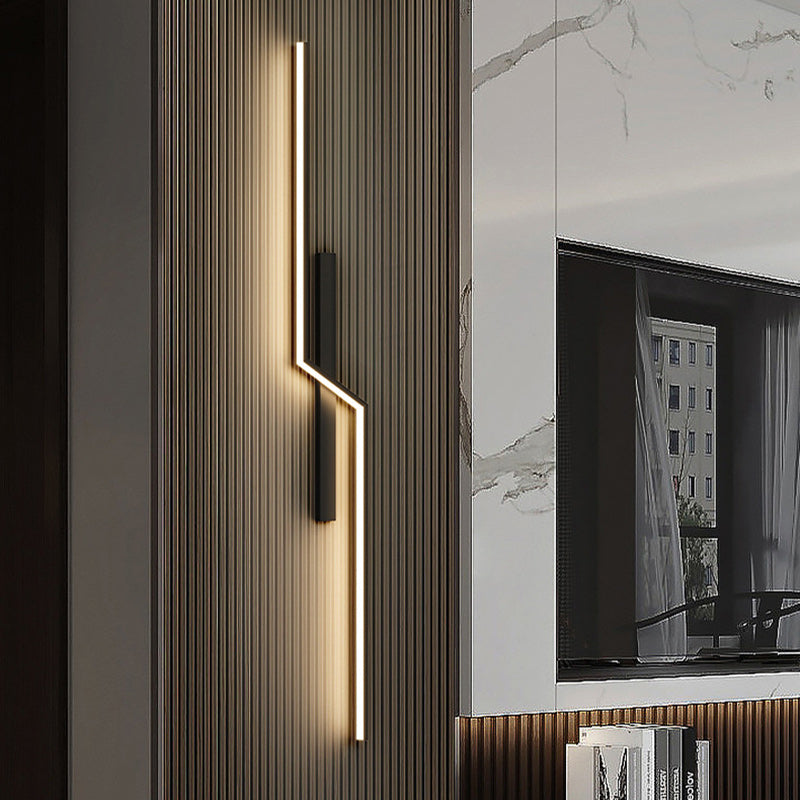 Strip Rectangle Line Silicone Aluminum LED Wall Sconce Lamp