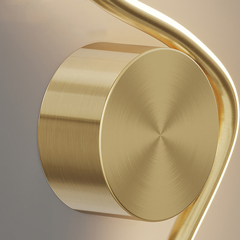 Simplicity Line Bend Silicone Brass LED Wall Sconce Lamp