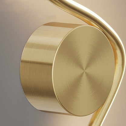 Simplicity Line Bend Silicone Brass LED Wall Sconce Lamp