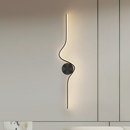 Simplicity Line Bend Silicone Brass LED Wall Sconce Lamp