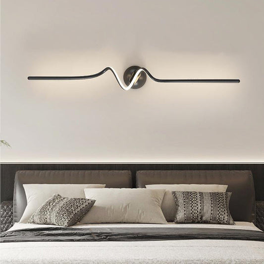 Line Bend Long Silicone Aluminum LED Wall Sconce Lamp