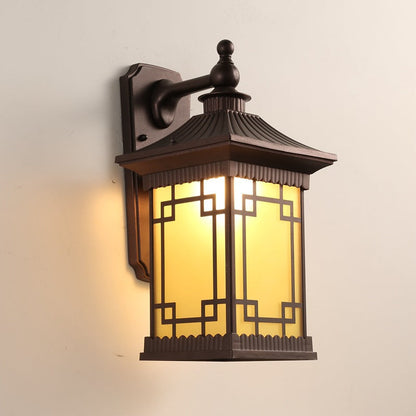 House Square Glass Aluminum 1-Light Wall Sconce Lamp