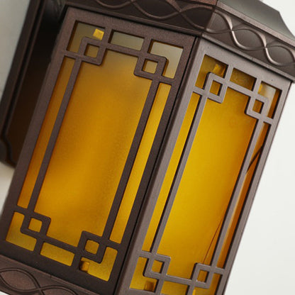 House Square Glass Aluminum 1-Light Wall Sconce Lamp