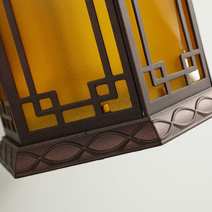 House Square Glass Aluminum 1-Light Wall Sconce Lamp