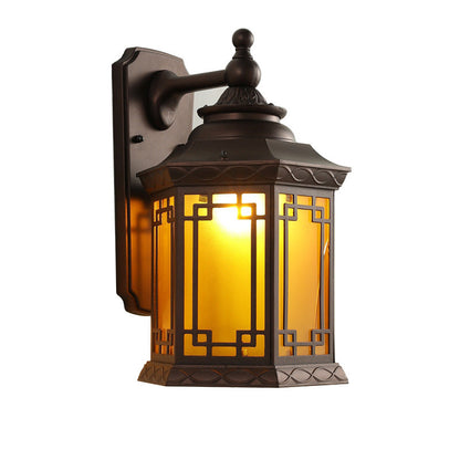 House Square Glass Aluminum 1-Light Wall Sconce Lamp