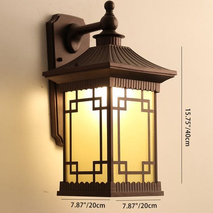 House Square Glass Aluminum 1-Light Wall Sconce Lamp