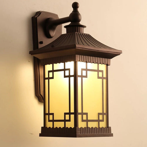 House Square Glass Aluminum 1-Light Wall Sconce Lamp