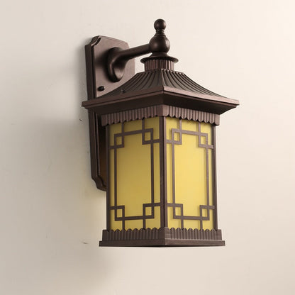 House Square Glass Aluminum 1-Light Wall Sconce Lamp