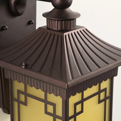House Square Glass Aluminum 1-Light Wall Sconce Lamp