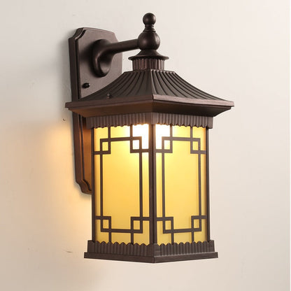 House Square Glass Aluminum 1-Light Wall Sconce Lamp