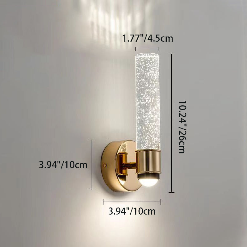 Round Bubbles Acrylic Crystal Aluminum LED Wall Sconce Lamp