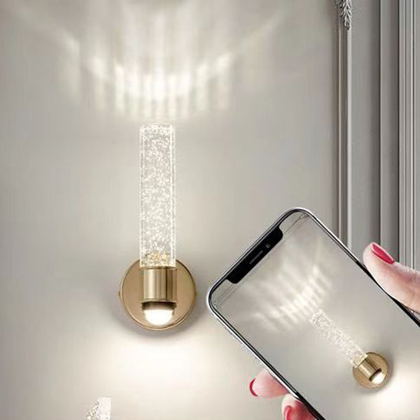 Round Bubbles Acrylic Crystal Aluminum LED Wall Sconce Lamp