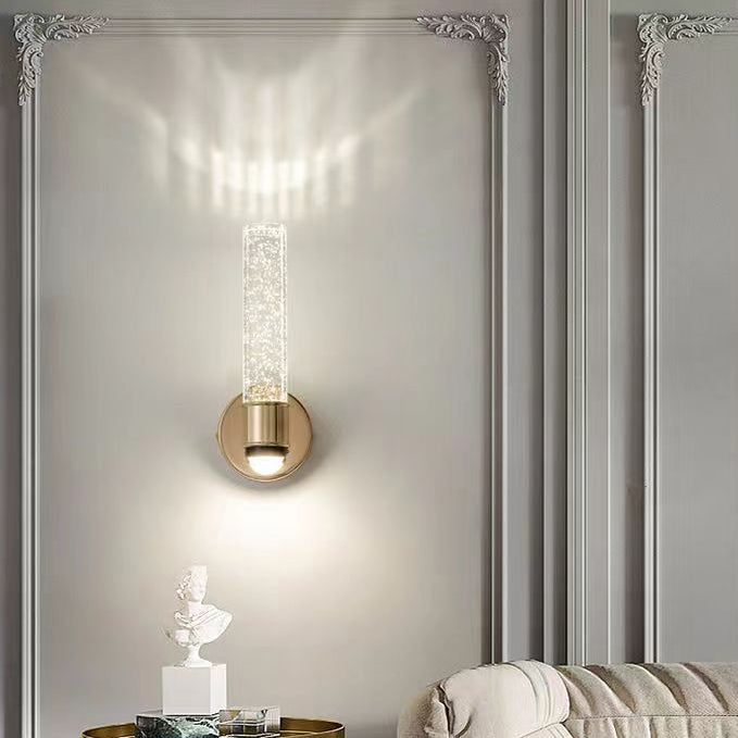 Round Bubbles Acrylic Crystal Aluminum LED Wall Sconce Lamp