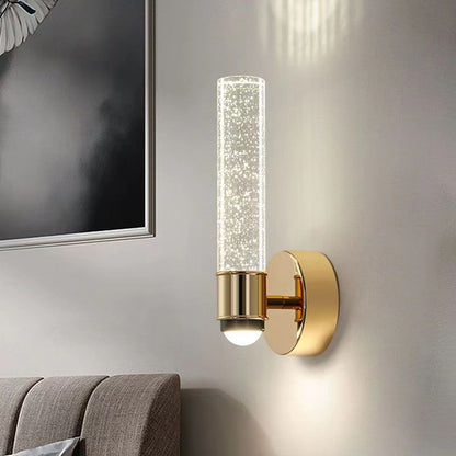 Round Bubbles Acrylic Crystal Aluminum LED Wall Sconce Lamp