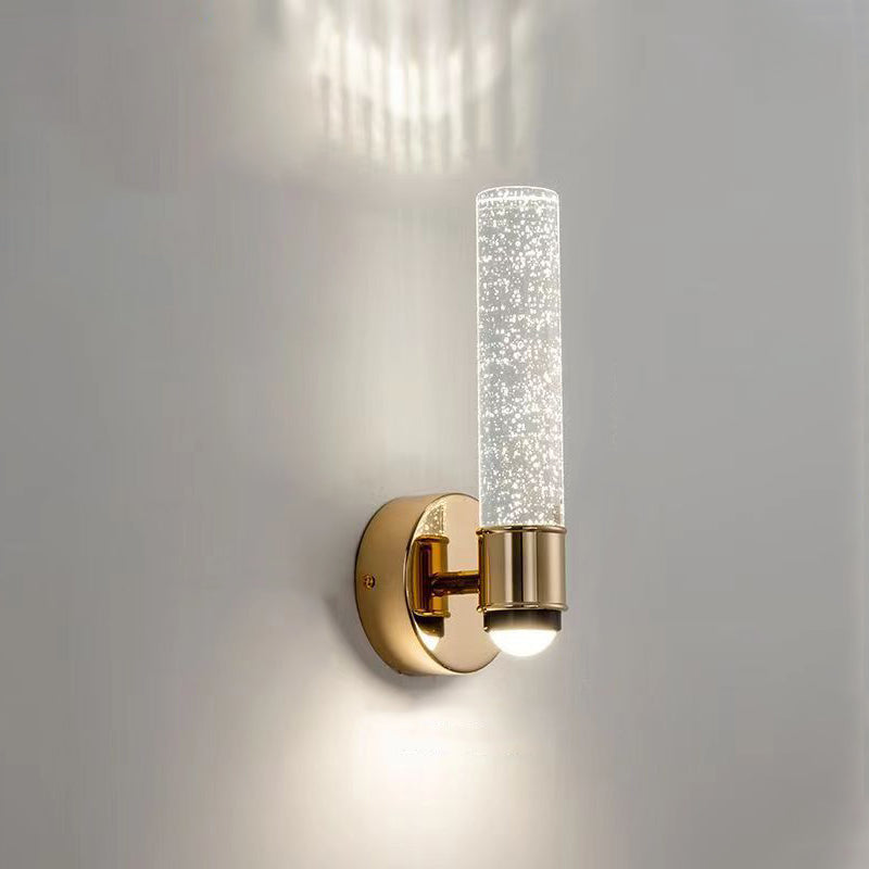 Round Bubbles Acrylic Crystal Aluminum LED Wall Sconce Lamp