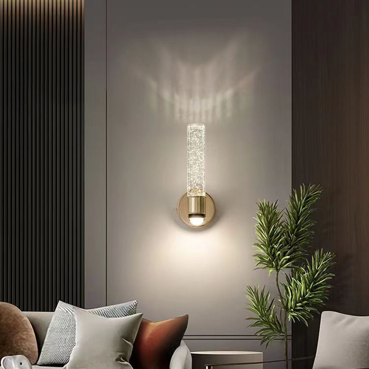 Round Bubbles Acrylic Crystal Aluminum LED Wall Sconce Lamp
