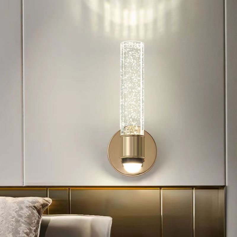 Round Bubbles Acrylic Crystal Aluminum LED Wall Sconce Lamp